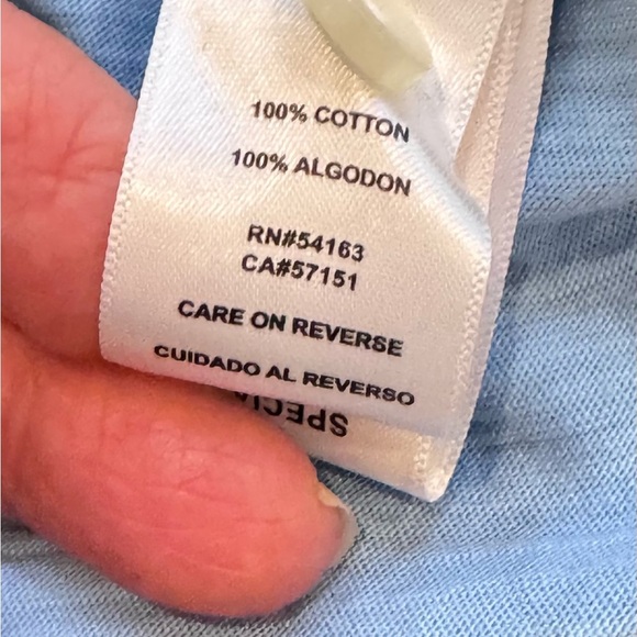 NEW Margaritaville Light Blue Cotton Polo Shirt Men L Coastal Resort Casual Golf - Picture 10 of 12